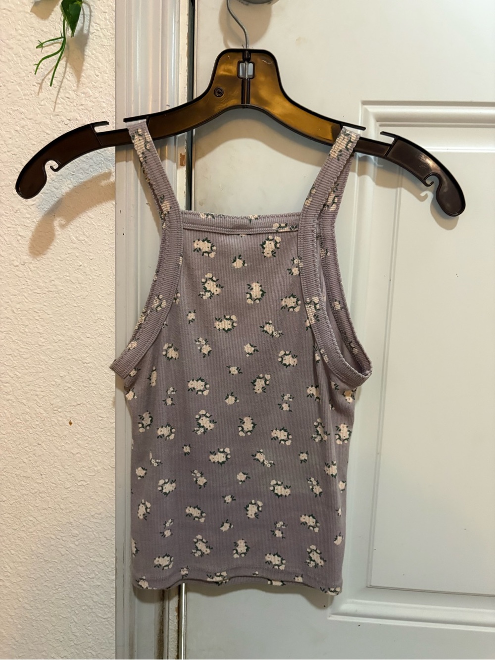 Target Lavender Floral Ribbed Tank Top